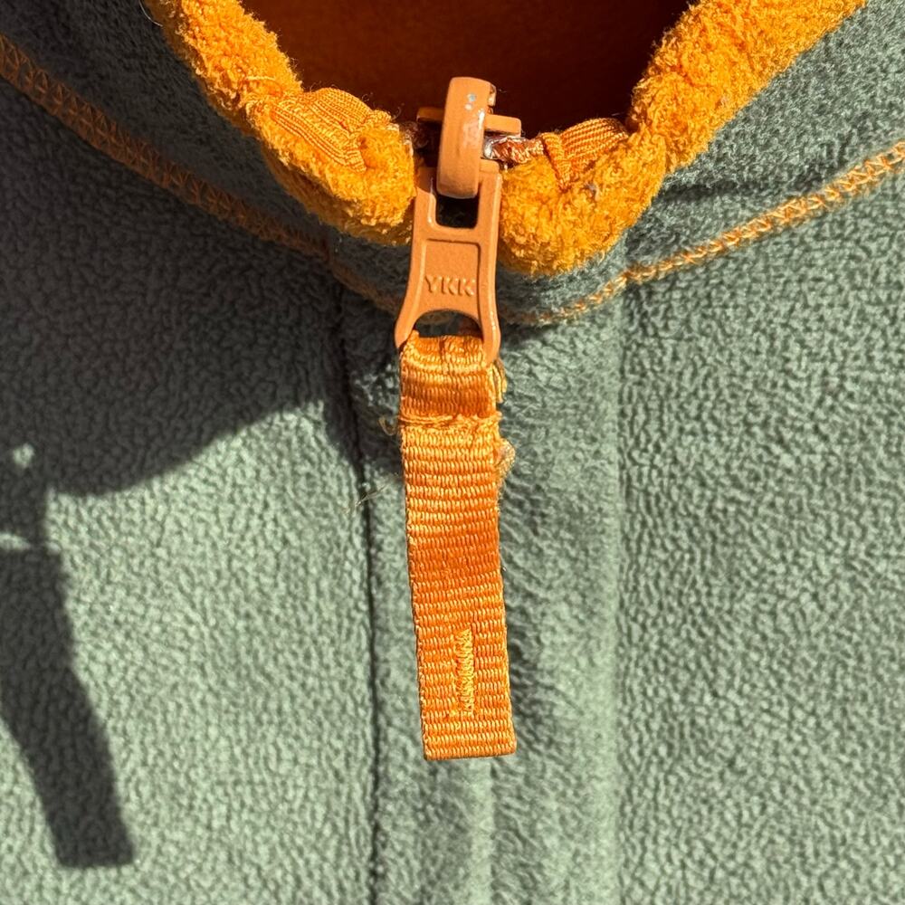 Uniqlo Reversible Fleece Jacket Womens M Gray Orange Full Zip Soft Outdoor Japan - Picture 3 of 11